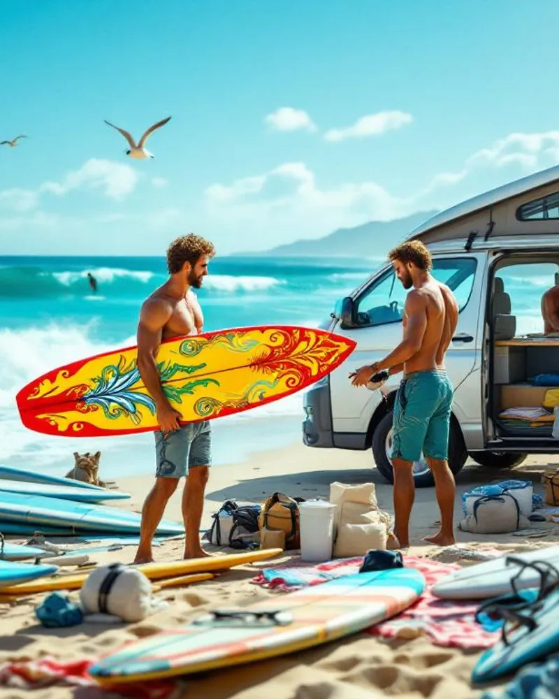 Les frères Lédée se lancent dans les préparatifs de leur tournée de surf